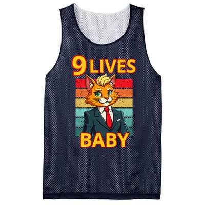 Cat Trump 9 Lives Baby Funny Trump Cat Mesh Reversible Basketball Jersey Tank