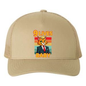 Cat Trump 9 Lives Baby Funny Trump Cat Yupoong Adult 5-Panel Trucker Hat