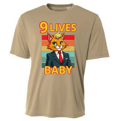 Cat Trump 9 Lives Baby Funny Trump Cat Cooling Performance Crew T-Shirt