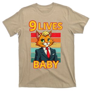 Cat Trump 9 Lives Baby Funny Trump Cat T-Shirt