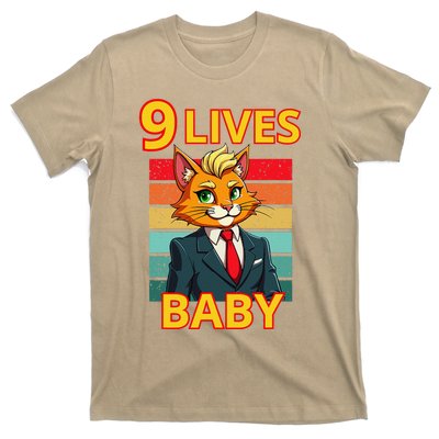 Cat Trump 9 Lives Baby Funny Trump Cat T-Shirt