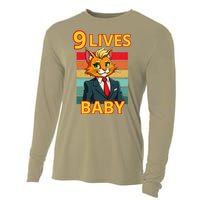 Cat Trump 9 Lives Baby Funny Trump Cat Cooling Performance Long Sleeve Crew