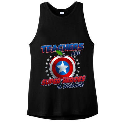 Cool Teachers Are Super Heroes In Disguise Ladies PosiCharge Tri-Blend Wicking Tank
