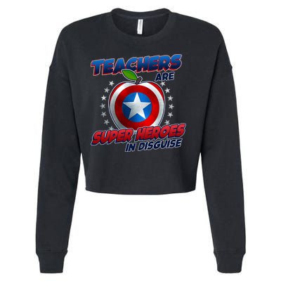 Cool Teachers Are Super Heroes In Disguise Cropped Pullover Crew