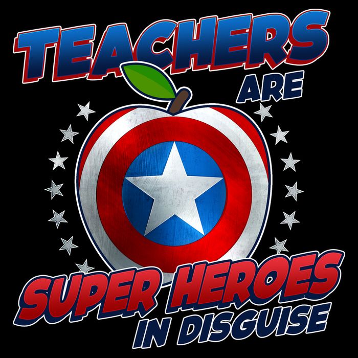 Cool Teachers Are Super Heroes In Disguise Cropped Pullover Crew