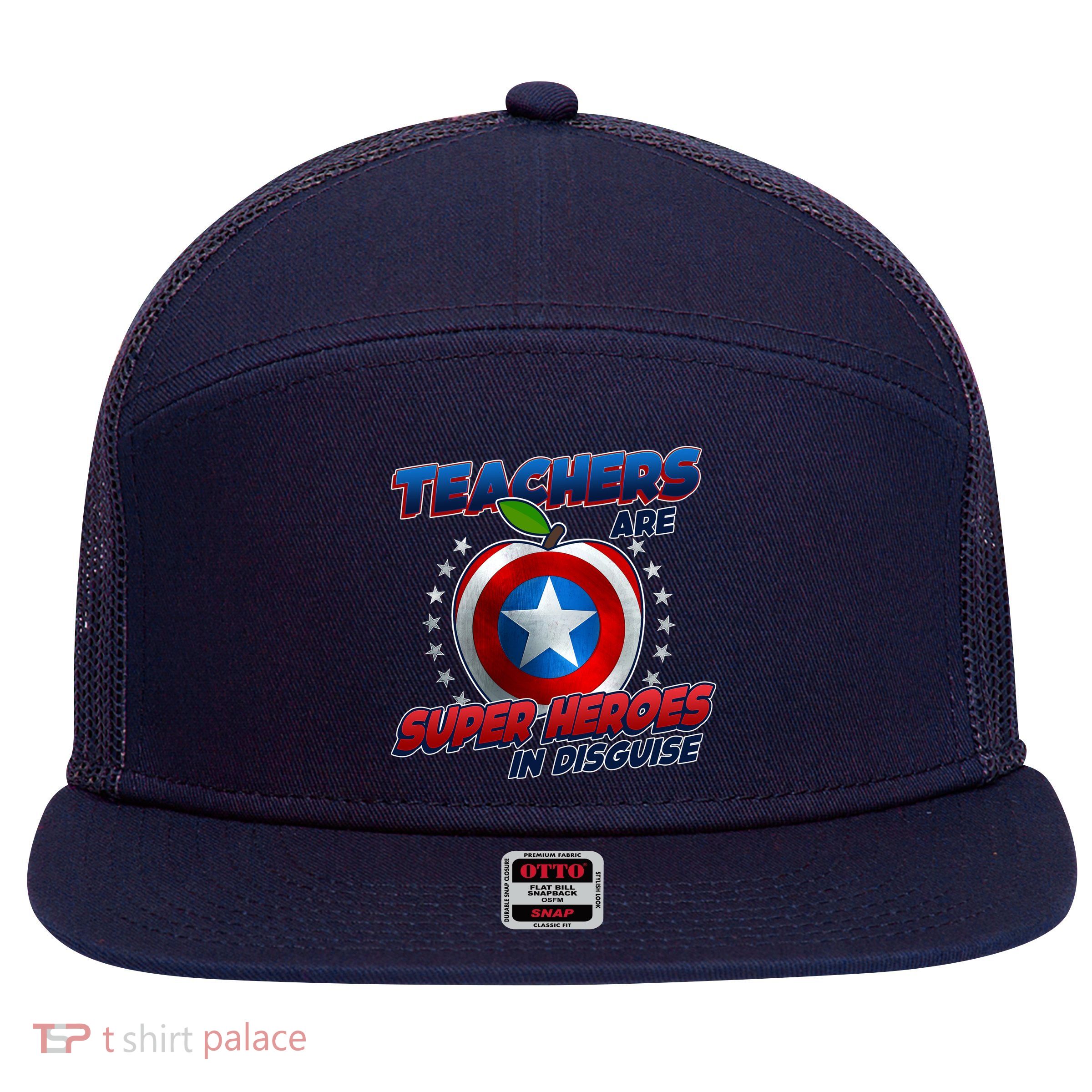 Cool Teachers Are Super Heroes In Disguise 7 Panel Mesh Trucker Snapback Hat