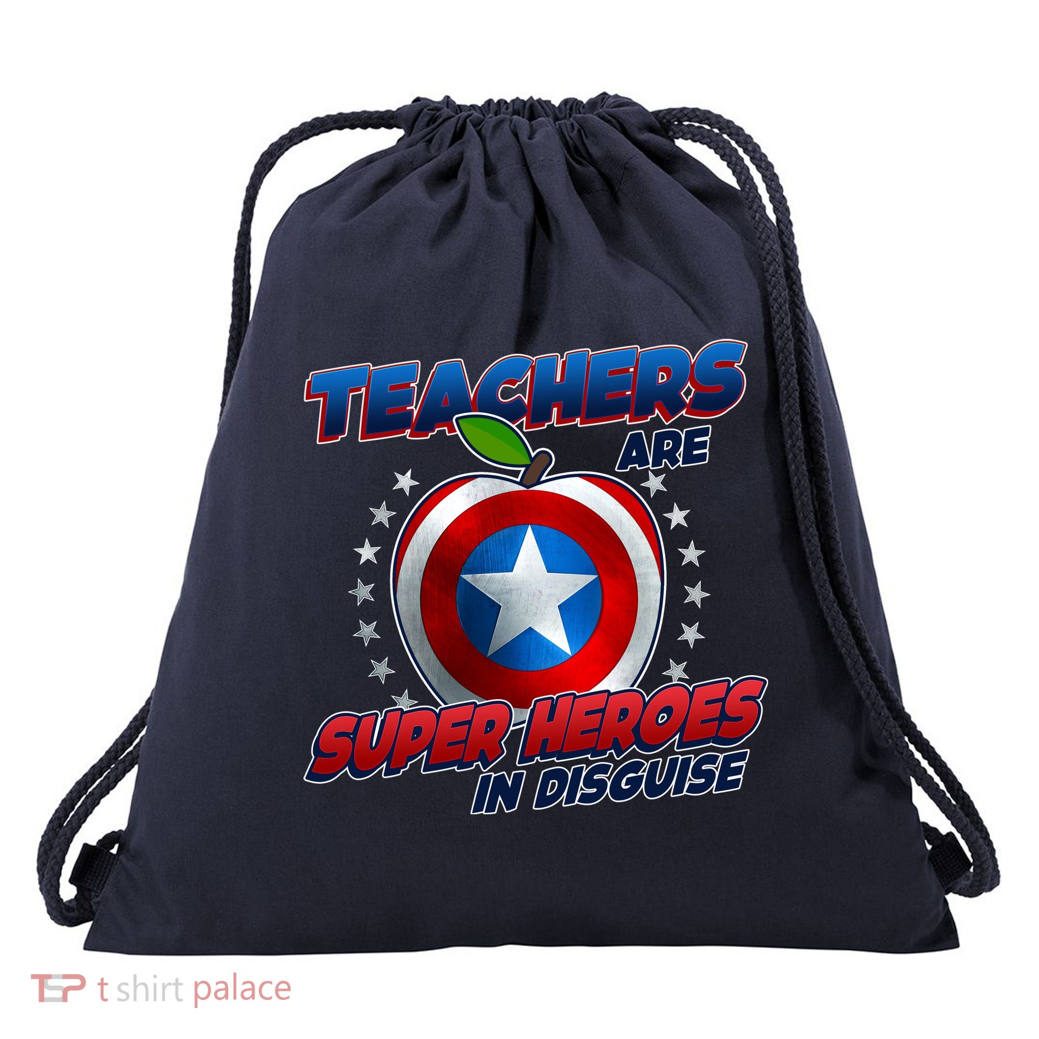 Cool Teachers Are Super Heroes In Disguise Drawstring Bag
