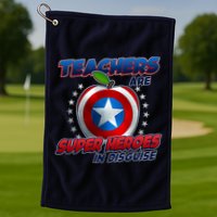 Cool Teachers Are Super Heroes In Disguise Golf Towel