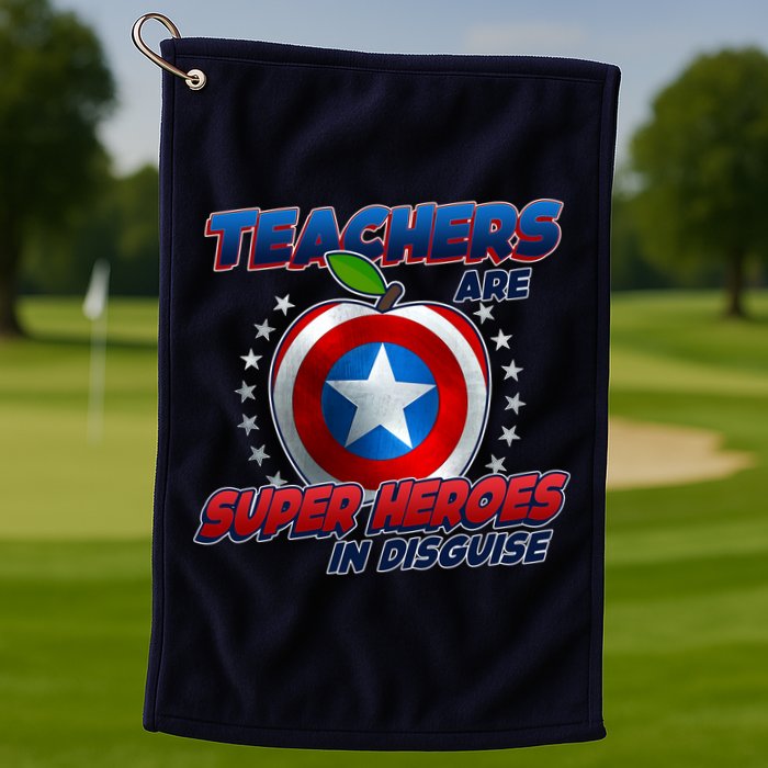 Cool Teachers Are Super Heroes In Disguise Golf Towel