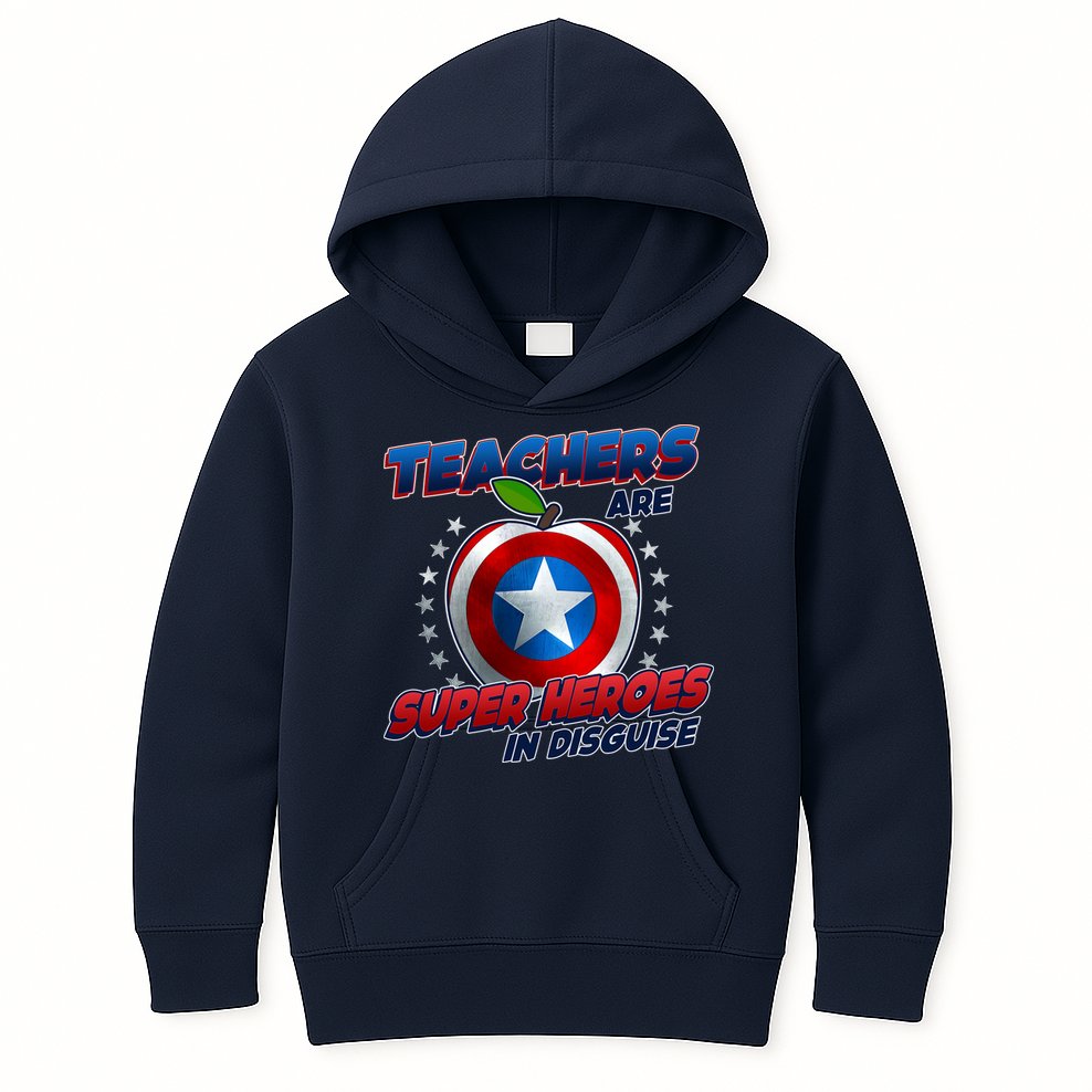 Cool Teachers Are Super Heroes In Disguise Kids Hoodie