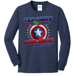 Cool Teachers Are Super Heroes In Disguise Kids Long Sleeve Shirt