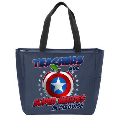 Cool Teachers Are Super Heroes In Disguise Zip Tote Bag