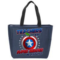 Cool Teachers Are Super Heroes In Disguise Zip Tote Bag