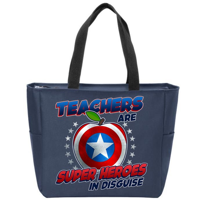Cool Teachers Are Super Heroes In Disguise Zip Tote Bag