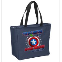 Cool Teachers Are Super Heroes In Disguise Zip Tote Bag