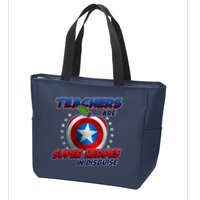 Cool Teachers Are Super Heroes In Disguise Zip Tote Bag