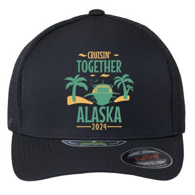 Cruisin' Together Alaska 2024 Alaskan Cruising Trip 2024 Gift Flexfit Unipanel Trucker Cap