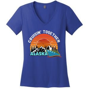 Cruisin' Together Alaska Couples Family Friends Matching Great Gift Women's V-Neck T-Shirt