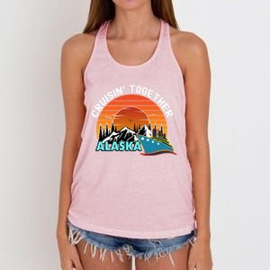 Cruisin' Together Alaska Couples Family Friends Matching Great Gift Women's Knotted Racerback Tank