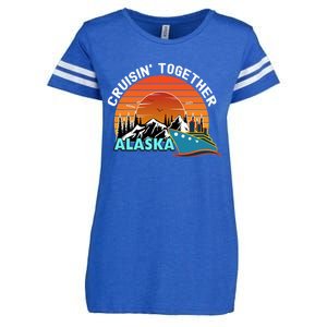 Cruisin' Together Alaska Couples Family Friends Matching Great Gift Enza Ladies Jersey Football T-Shirt