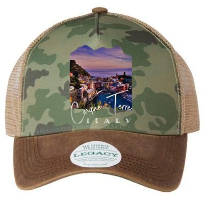 Cinque Terre At Night Cinque Terre Souvenir Legacy Tie Dye Trucker Hat