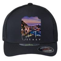 Cinque Terre At Night Cinque Terre Souvenir Flexfit Unipanel Trucker Cap