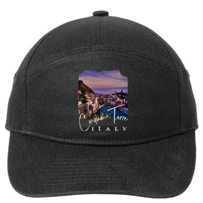 Cinque Terre At Night Cinque Terre Souvenir 7-Panel Snapback Hat