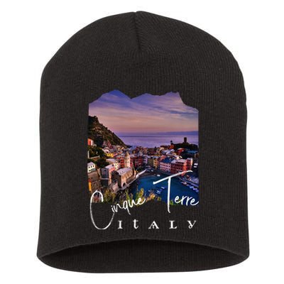 Cinque Terre At Night Cinque Terre Souvenir Short Acrylic Beanie