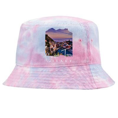 Cinque Terre At Night Cinque Terre Souvenir Tie-Dyed Bucket Hat