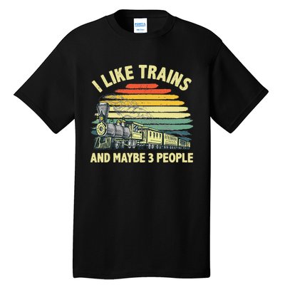 Cool Train Art For Train Collector Railroad Worker Tall T-Shirt