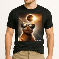 Cat Taking A Selfie With Solar 2024 Eclipse Wearing Glasses Cooling Performance Crew T-Shirt