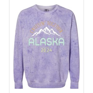 Cruising Together Alaska 2024 Family Trip Family Matching Colorblast Crewneck Sweatshirt