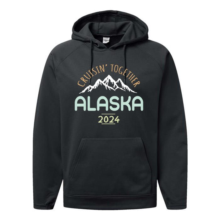 Cruising Together Alaska 2024 Family Trip Family Matching Performance Fleece Hoodie