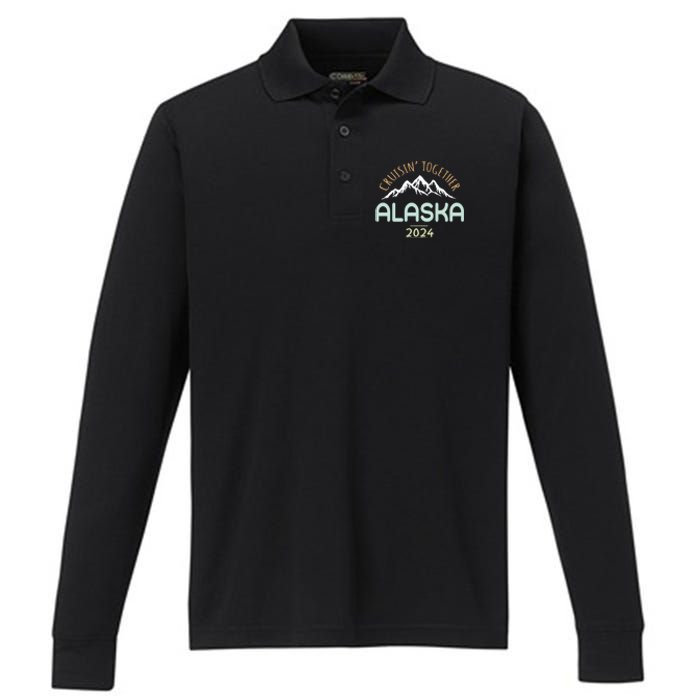 Cruising Together Alaska 2024 Family Trip Family Matching Performance Long Sleeve Polo