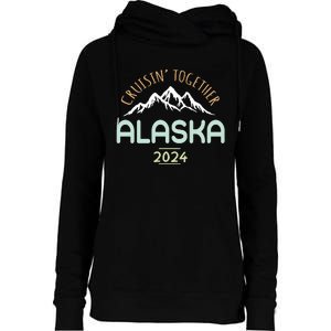 Cruising Together Alaska 2024 Family Trip Family Matching Womens Funnel Neck Pullover Hood