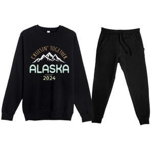 Cruising Together Alaska 2024 Family Trip Family Matching Premium Crewneck Sweatsuit Set