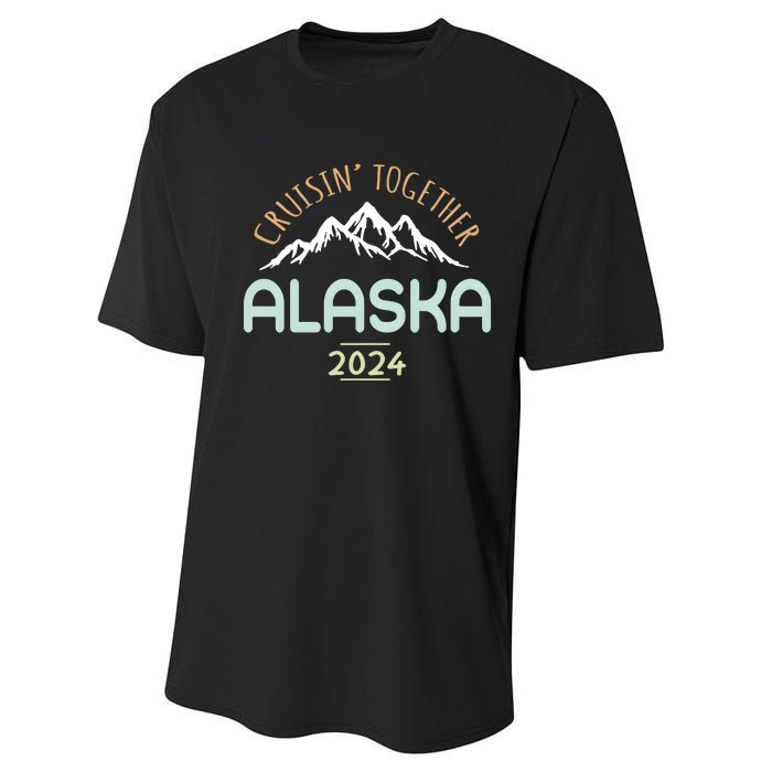 Cruising Together Alaska 2024 Family Trip Family Matching Performance Sprint T-Shirt