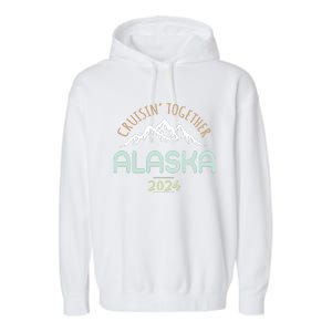 Cruising Together Alaska 2024 Family Trip Family Matching Garment-Dyed Fleece Hoodie