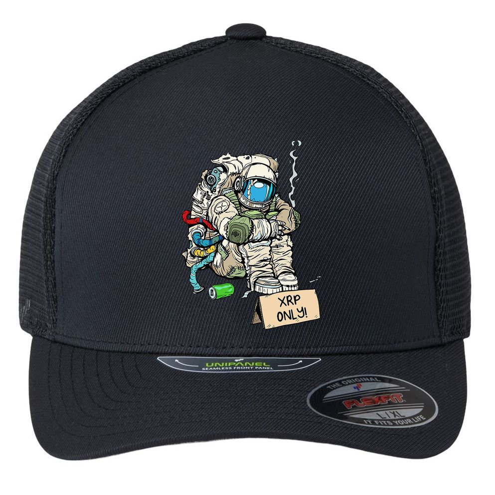 Cryptocurrency Talk - Astronaut Hodler Begging For XRP Flexfit Unipanel Trucker Cap