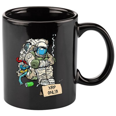 Cryptocurrency Talk - Astronaut Hodler Begging For XRP 11oz C Handle Ceramic Mug
