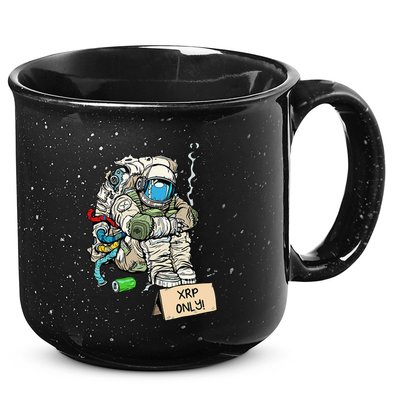 Cryptocurrency Talk - Astronaut Hodler Begging For XRP 15oz Campfire Ceramic Mug