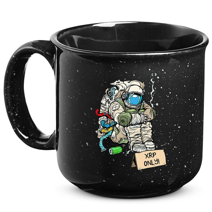 Cryptocurrency Talk - Astronaut Hodler Begging For XRP 15oz Campfire Ceramic Mug
