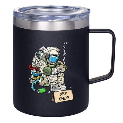 Cryptocurrency Talk - Astronaut Hodler Begging For XRP 12oz Stainless Steel Coffee Mug