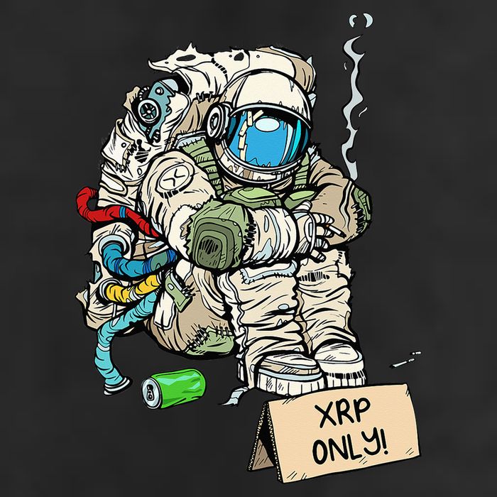 Cryptocurrency Talk - Astronaut Hodler Begging For XRP 12oz Stainless Steel Coffee Mug