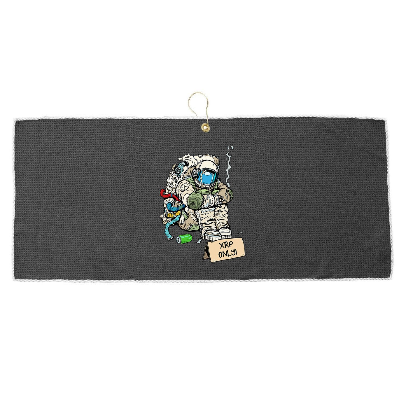 Cryptocurrency Talk - Astronaut Hodler Begging For XRP Large Microfiber Waffle Golf Towel