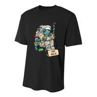 Cryptocurrency Talk - Astronaut Hodler Begging For XRP Youth Performance Sprint T-Shirt