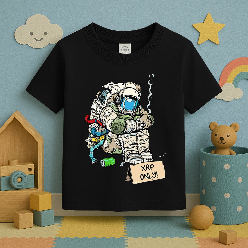 Cryptocurrency Talk - Astronaut Hodler Begging For XRP Toddler T-Shirt