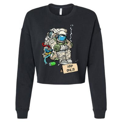Cryptocurrency Talk - Astronaut Hodler Begging For XRP Cropped Pullover Crew
