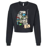 Cryptocurrency Talk - Astronaut Hodler Begging For XRP Cropped Pullover Crew