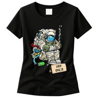 Cryptocurrency Talk - Astronaut Hodler Begging For XRP Womens T-Shirt